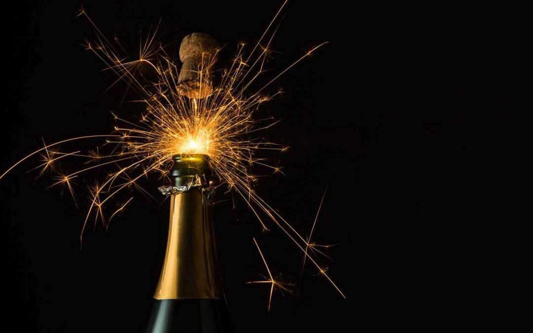 champagne and sparkler