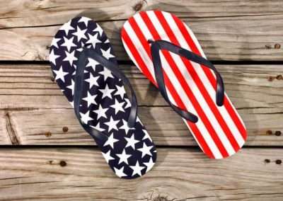 patriotic flipflops