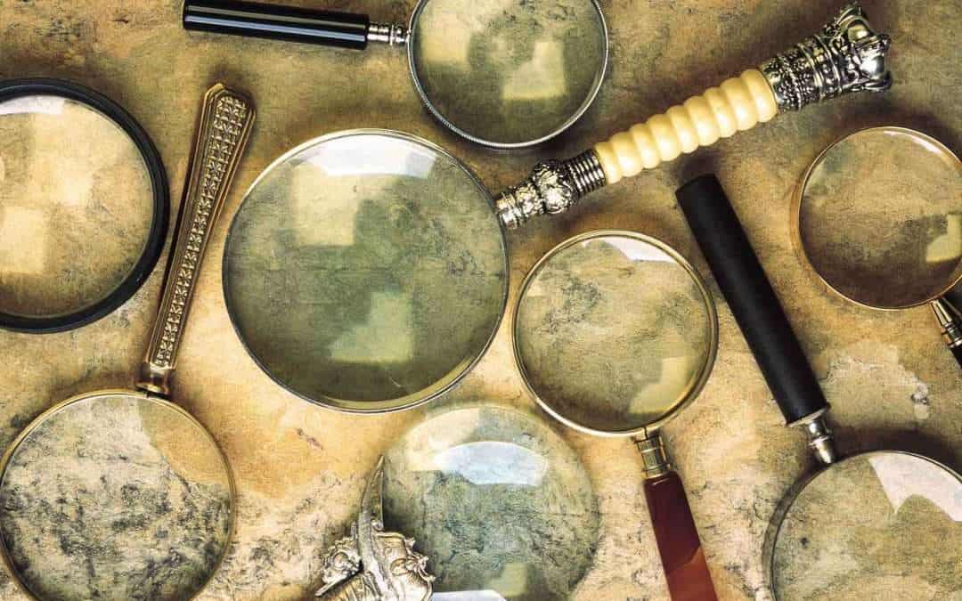 group of magnifying glasses