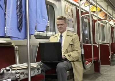 man on subway