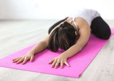 woman doing yoga