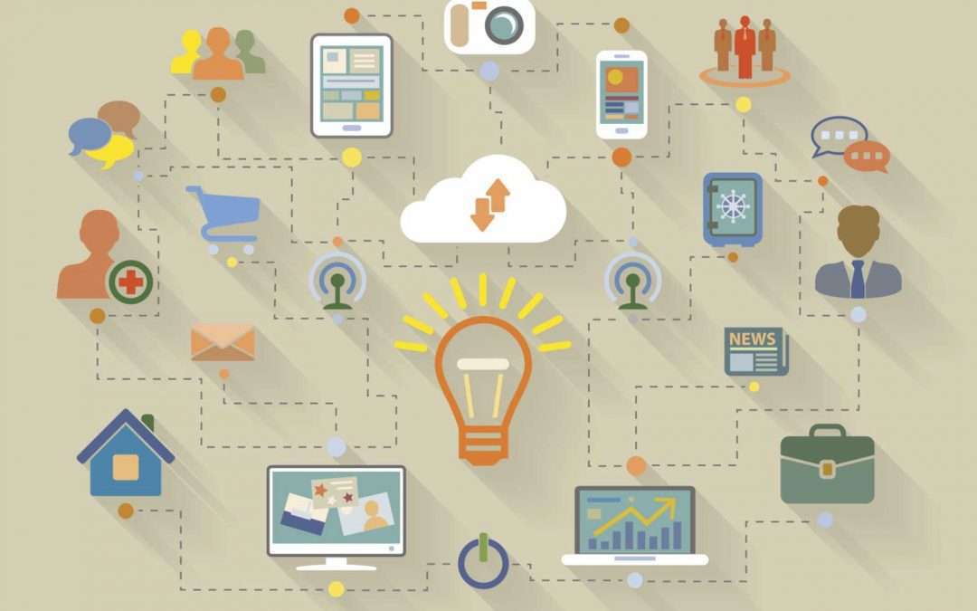 groups of business outsourcing themed icons