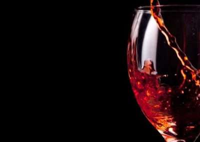 wineglass with red wine