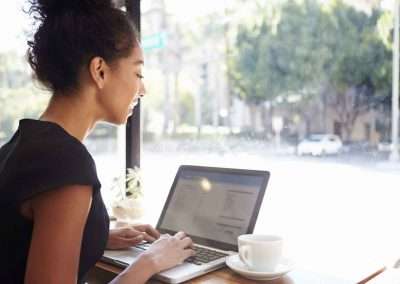 woman at computer