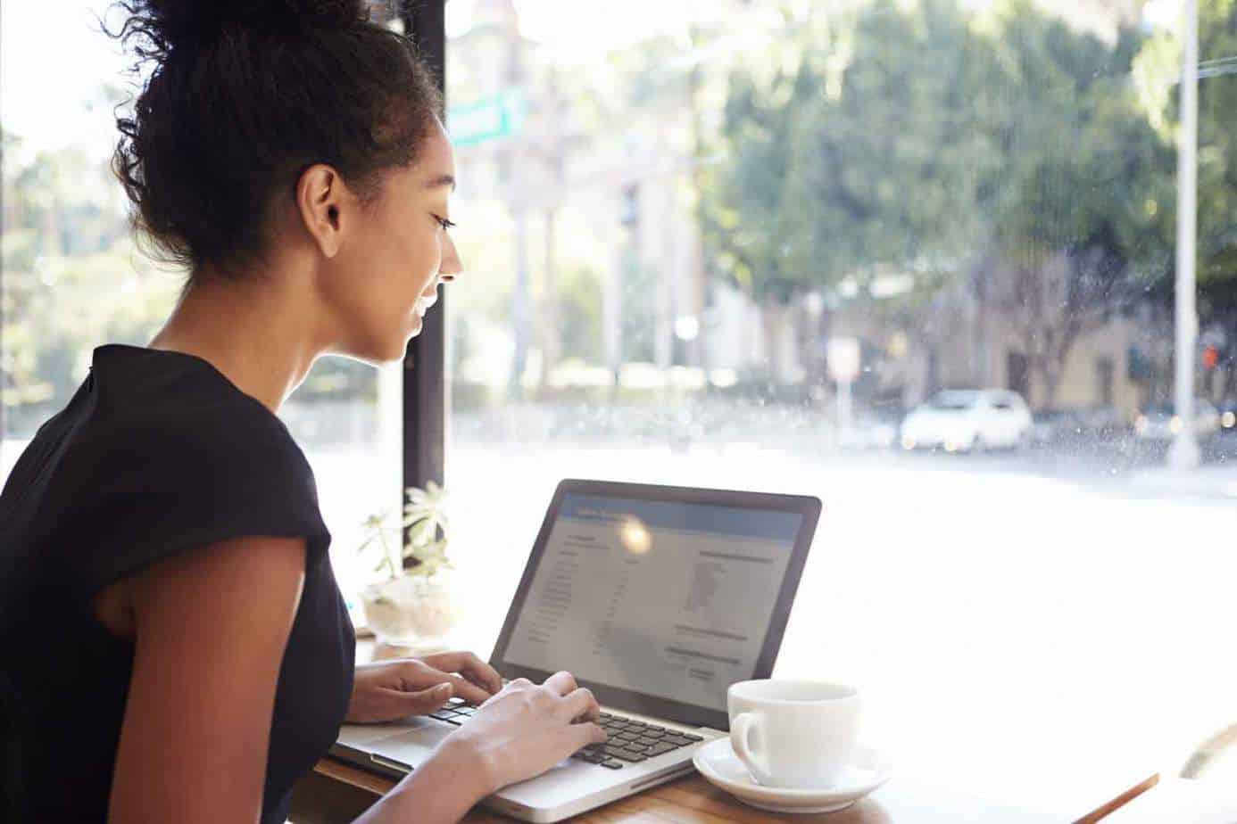 woman at computer