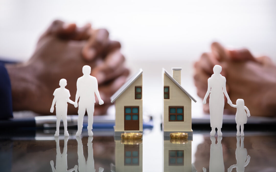 Wife And Husband Splitting Children and House