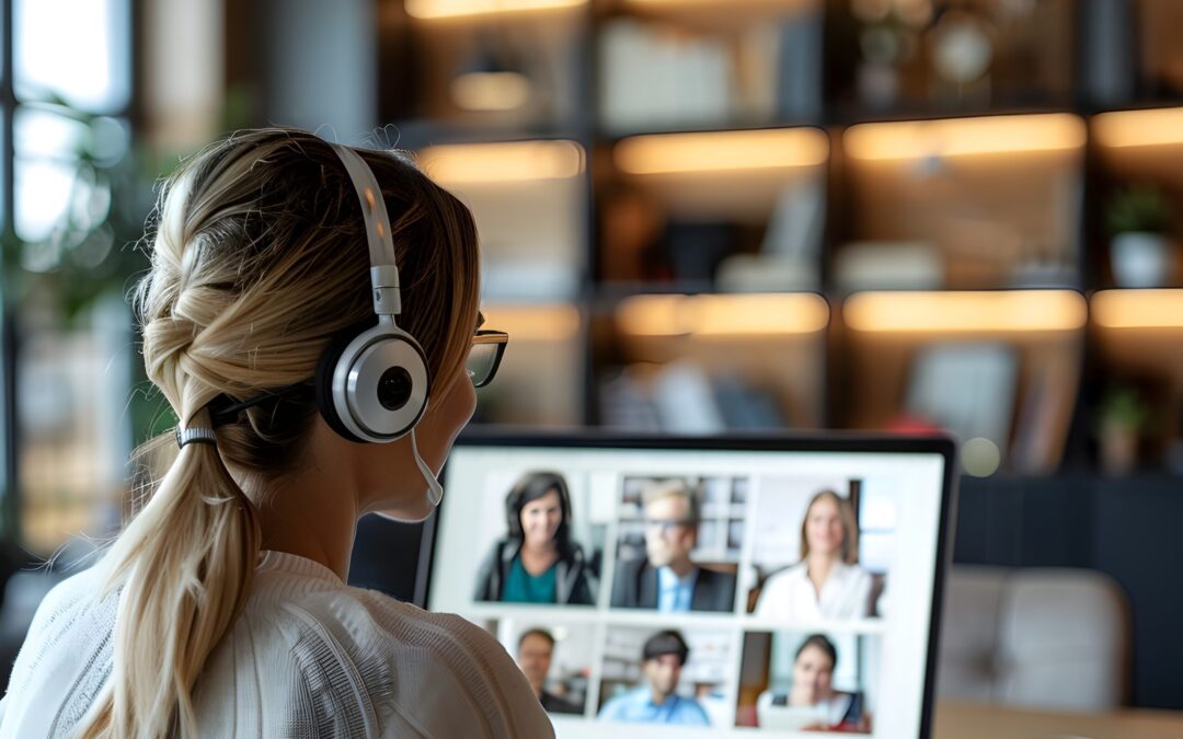 Woman Participating in Online Meeting