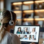 Woman Participating in Online Meeting