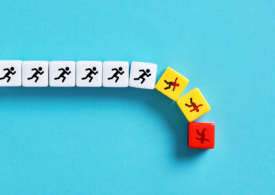 Career decline or leadership failure in business.